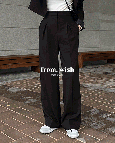 [from, wish] 위시 핀턱 슬랙스 (3 Colors)